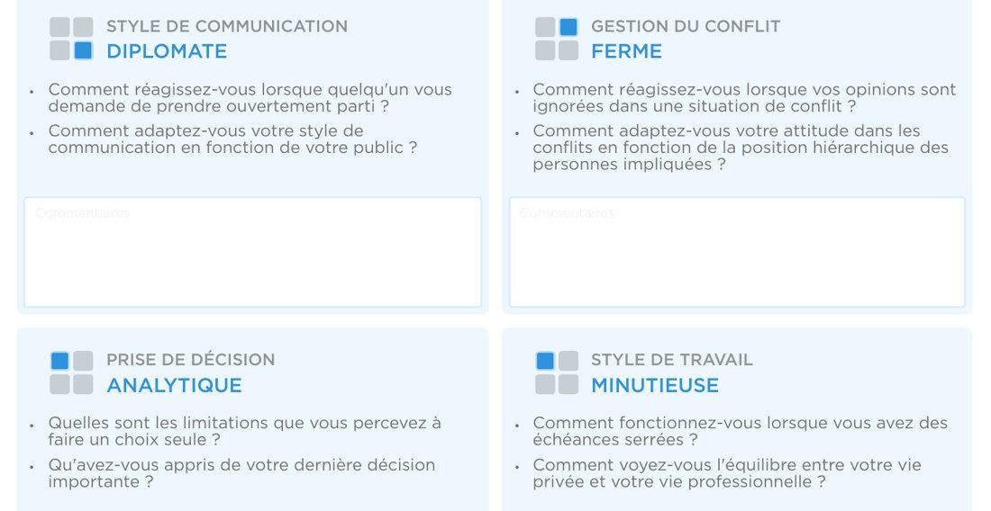 Guide d’entretien d’un profil de démonstration
